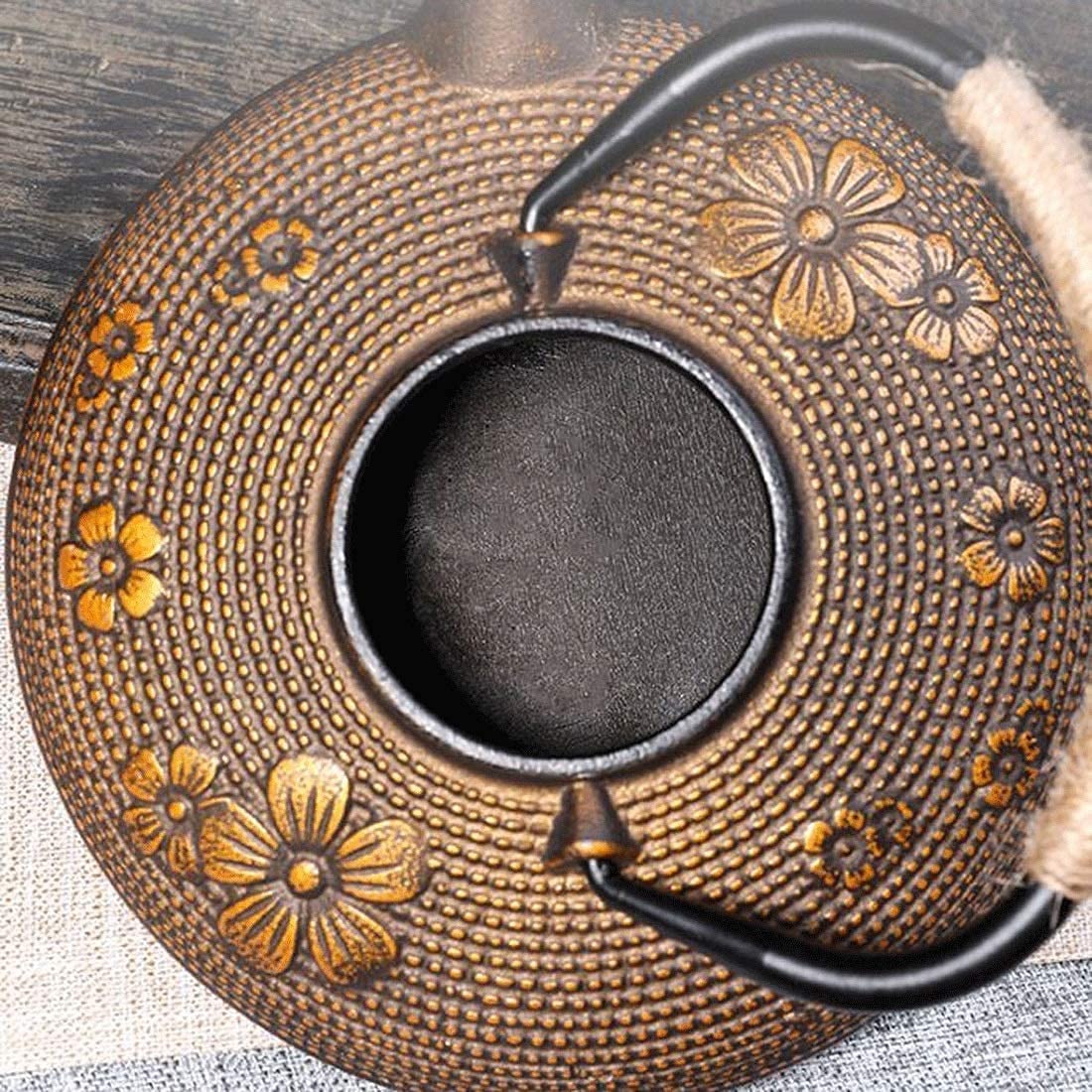 Teiera Tetsubin in ghisa, stile vintage, fatta a mano, piccola teiera giapponese con infusore, per feste, ufficio, casa, accessori per il tè, 2,5 l
