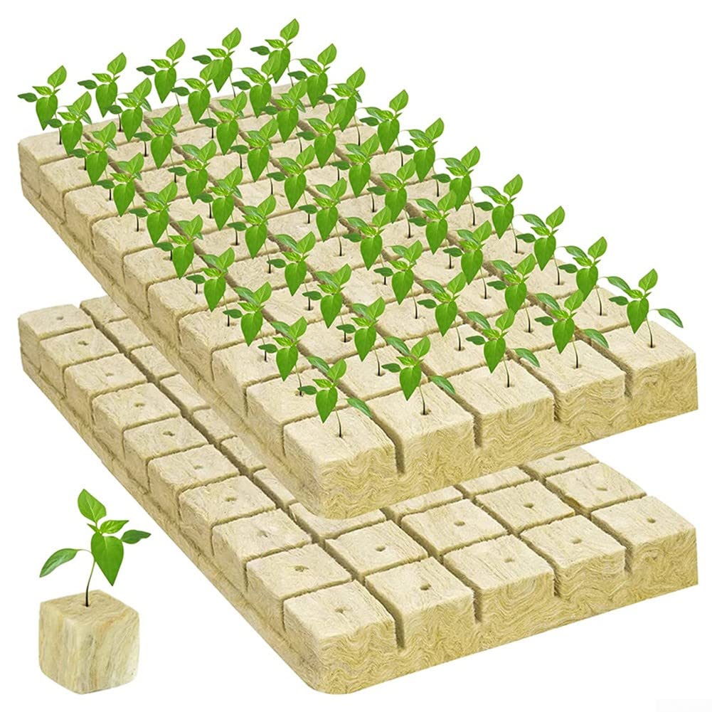 Soilless Cultivation Wool Block Grodan Cubes Lightweight and Porous Planting Solution (25 * 25 * 25mm), as picture show, 25*25*25mm