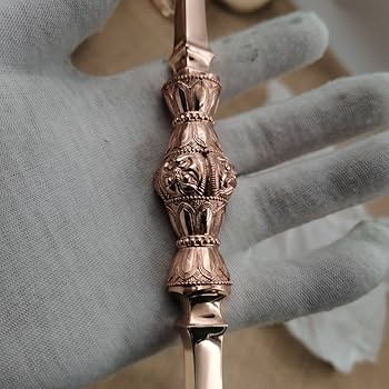 密教法具 寺院仏具」真言宗 鬼面型 金剛独鈷杵 仏具 銅製 磨き