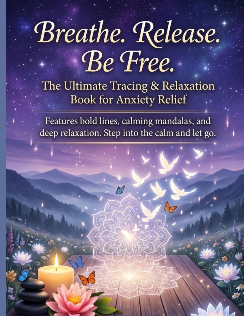 Breathe Release Be Free: The Ultimate Tracing & Relaxation Book for Stress & Anxiety Relief