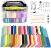 Polymer Clay Set – 46 Colors Modeling Clay Soft and Nontoxic DIY Oven Bake Clay Kit with Modeling Tools and Storage Box, Birthday for Kids Multicolor