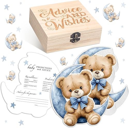 Miniatura 21 de RattanView 50 tarjetas de juego de predicción y consejos de otoño de doble cara con caja de recuerdo de madera, calabaza floral, Día de Acción de