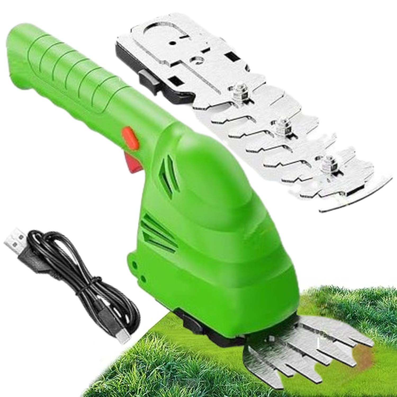 ANTARYAMI Hedge Trimmer, Cordless Grass Cutter & Electric Grass Trimmer - 2 in 1 Handheld Grass Cutter, Hedge Shear for Garden, Lawn, Rechargeable Lithium-Ion Battery and Type-C Cable Included-image-12