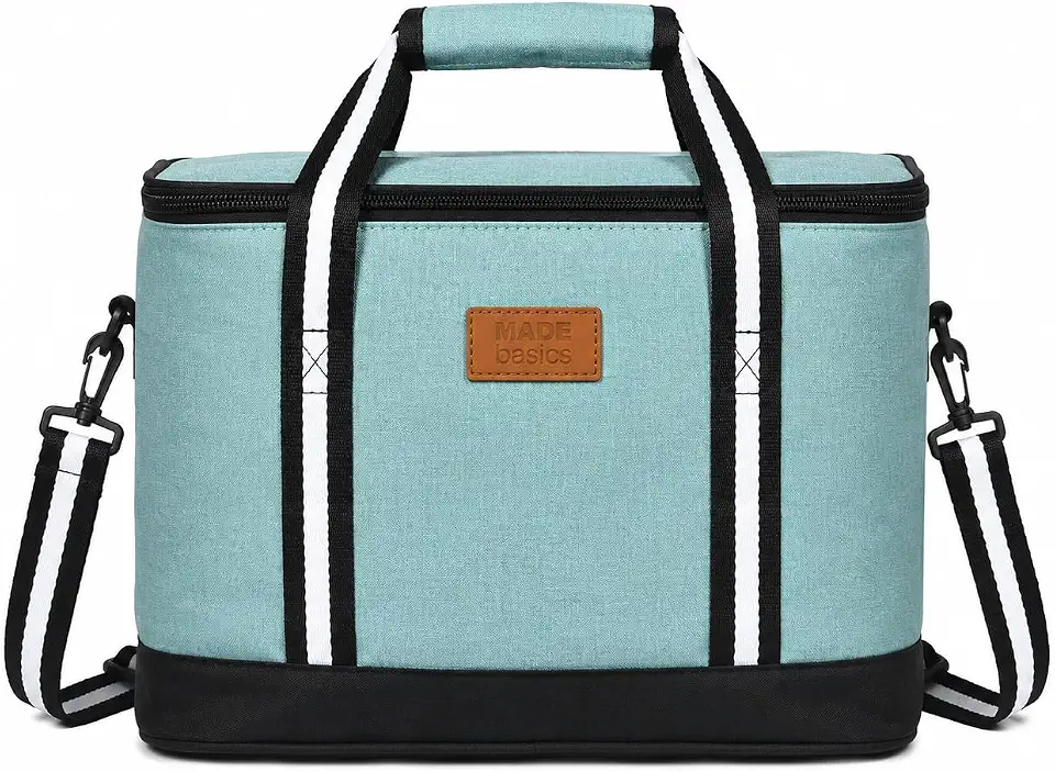 Bolsa Térmica 28L Grande – Alta Capacidade para Praia, Viagens e Passeios | Mantém Bebidas Geladas por Horas | Ideal para Família e Uso Prolongado | Resistente a água | Verde Ice