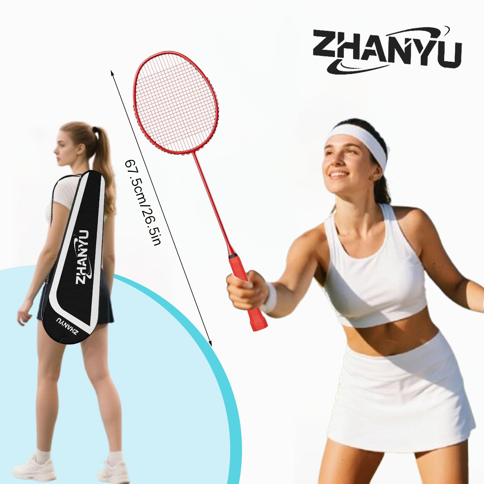 Badminton SchläGer,Badminton SchläGer Profi 100% Vollkohlenstofffaser Ultraleicht,Geeignet FüR Training Und Unterhaltung,EnthäLt 1 SchläGer Und 1 SchläGerbeutel