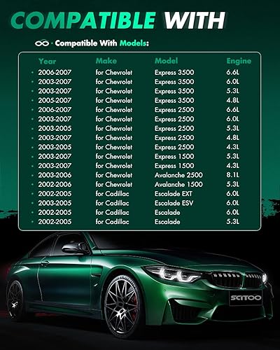 Miniatura 8 de Scitoo Bobinas de encendido cuadradas para Cadillac (Paquete de 8 unidades)