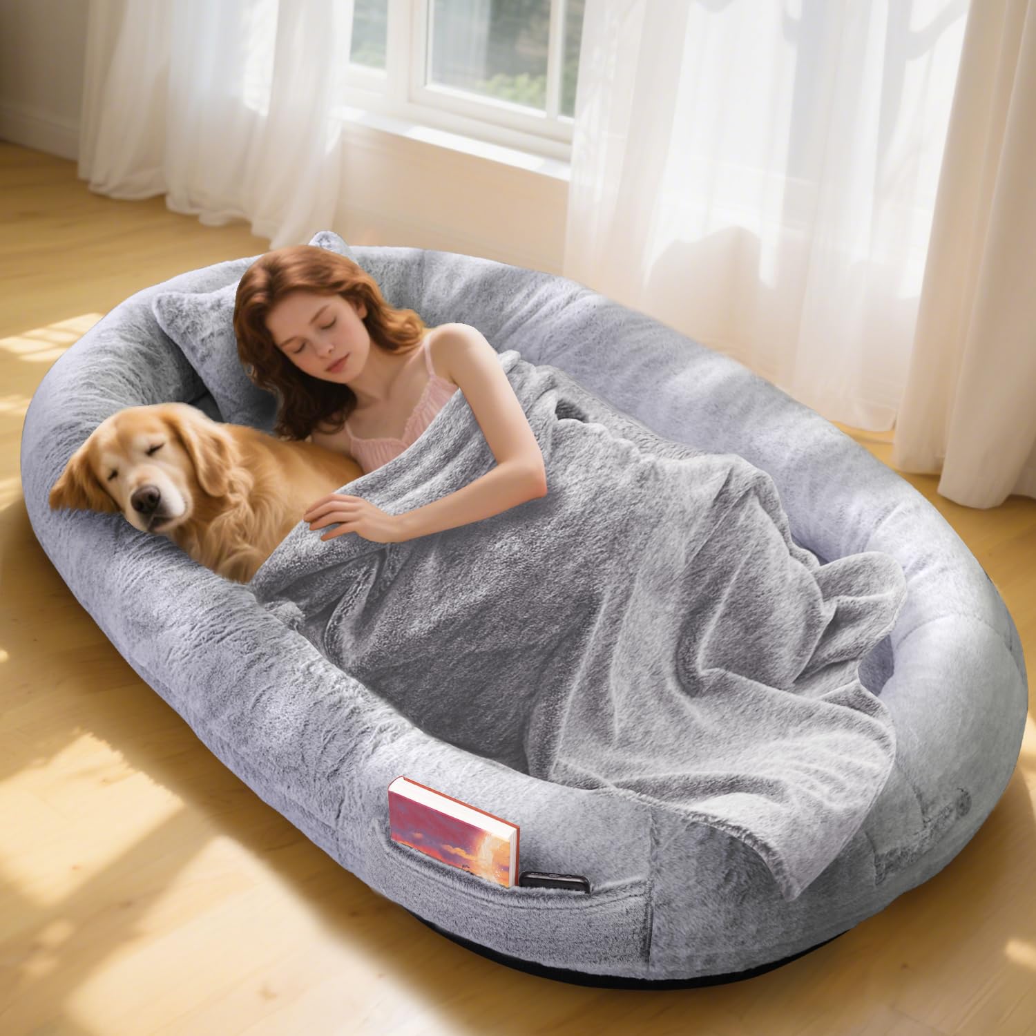 NESTROAD Human Dog Bed