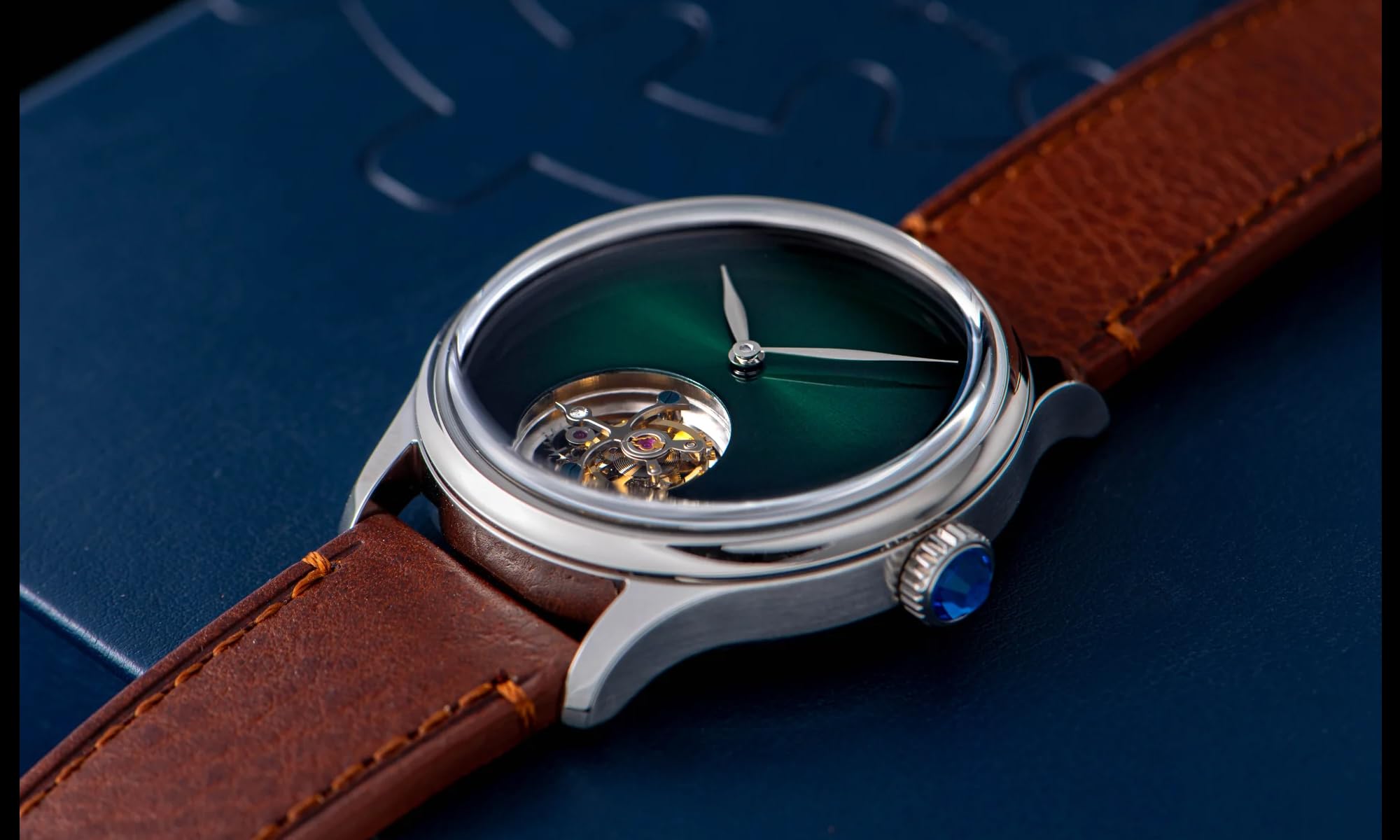 S454.SG.B Tourbillon Master ST8000 Uhrwerk Saphirkristall Herren mechanische Uhr, silber