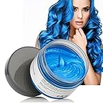 YHMWAX Temporary Colorful Hair Styling Pomades - Disposable Natural Strong Hold Gel for Party, Cosplay, Masquerade (Blue)