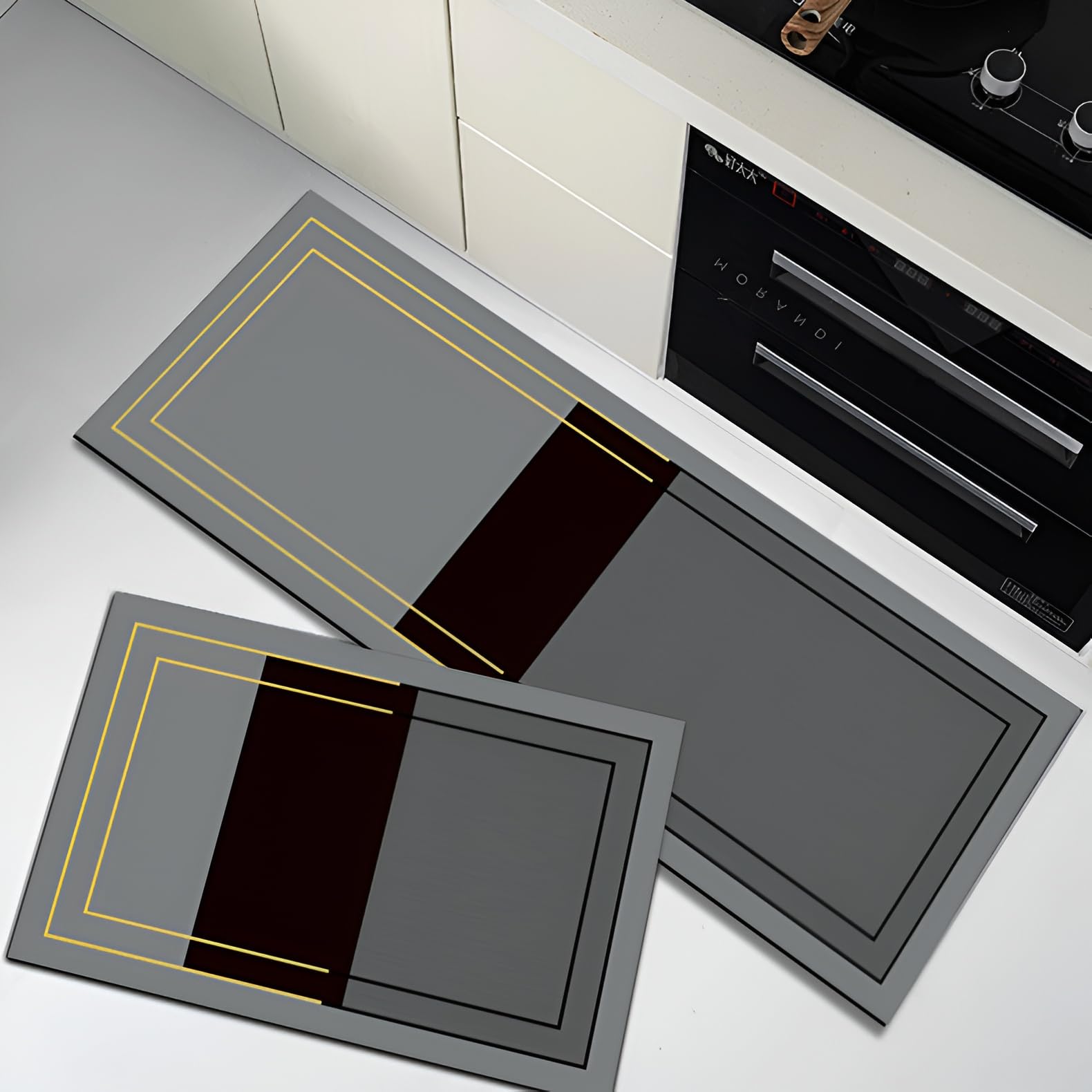 Anti Fatigue Kitchen Rug Sets 2 Piece Non Slip Kitchen Mats for Floor Cushioned Kitchen Rugs and Mats Waterproof Comfort Standing Mat Runner Rug Carpets for Kitchen Floor, Sink — Amazon image 12