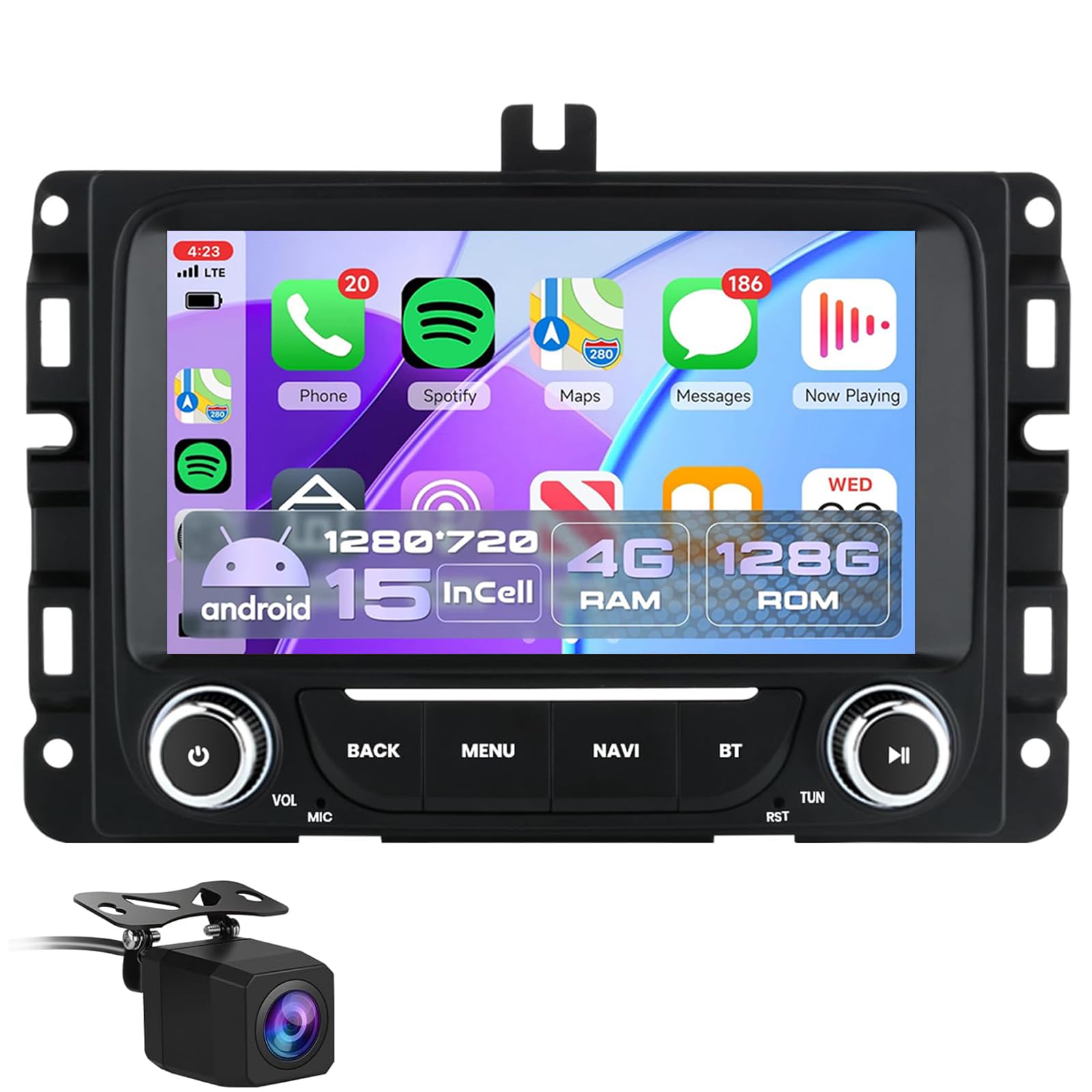 Car Radio Stereo for Dodge RAM 1500/2500/3500 2013-2019 Wireless CarPlay