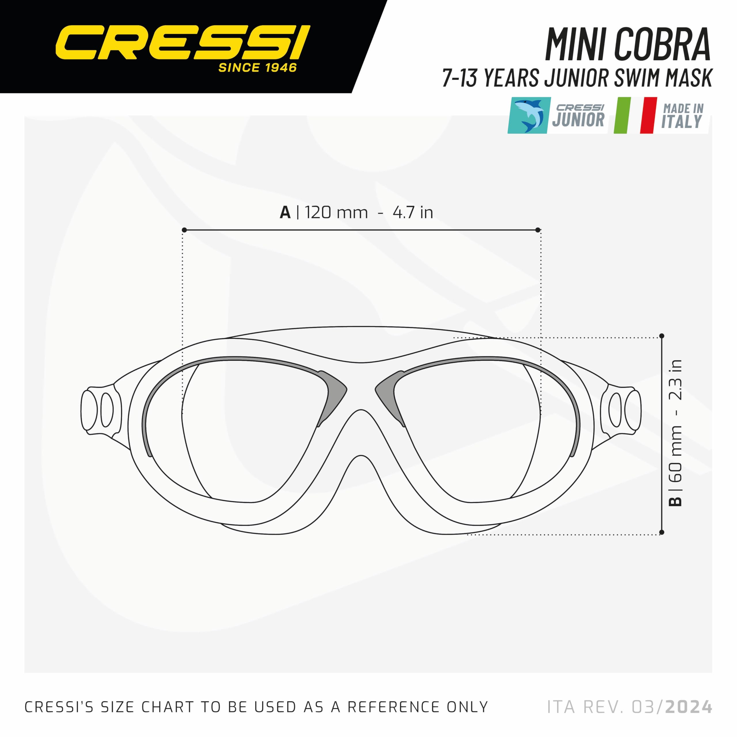 Maschera Da Nuoto Cressi Cobra - Anti-Appannamento Made In Italy - Foto 5