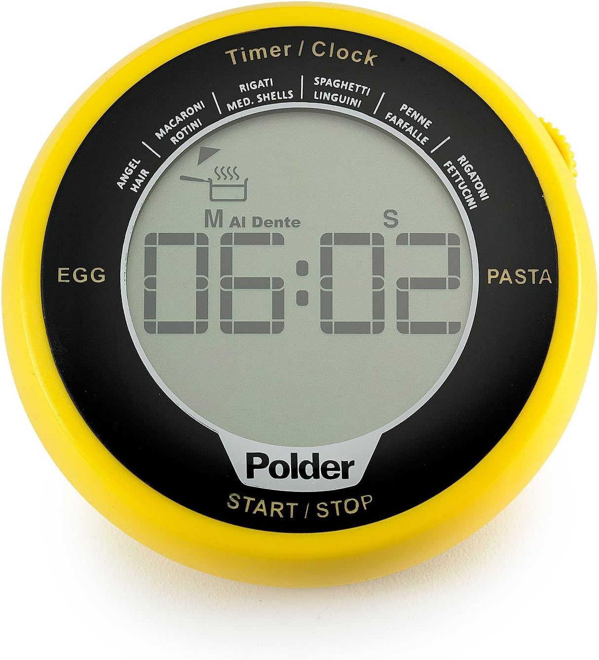 Polder Digital Egg and Pasta Timer showing 'Al Dente' pasta setting
