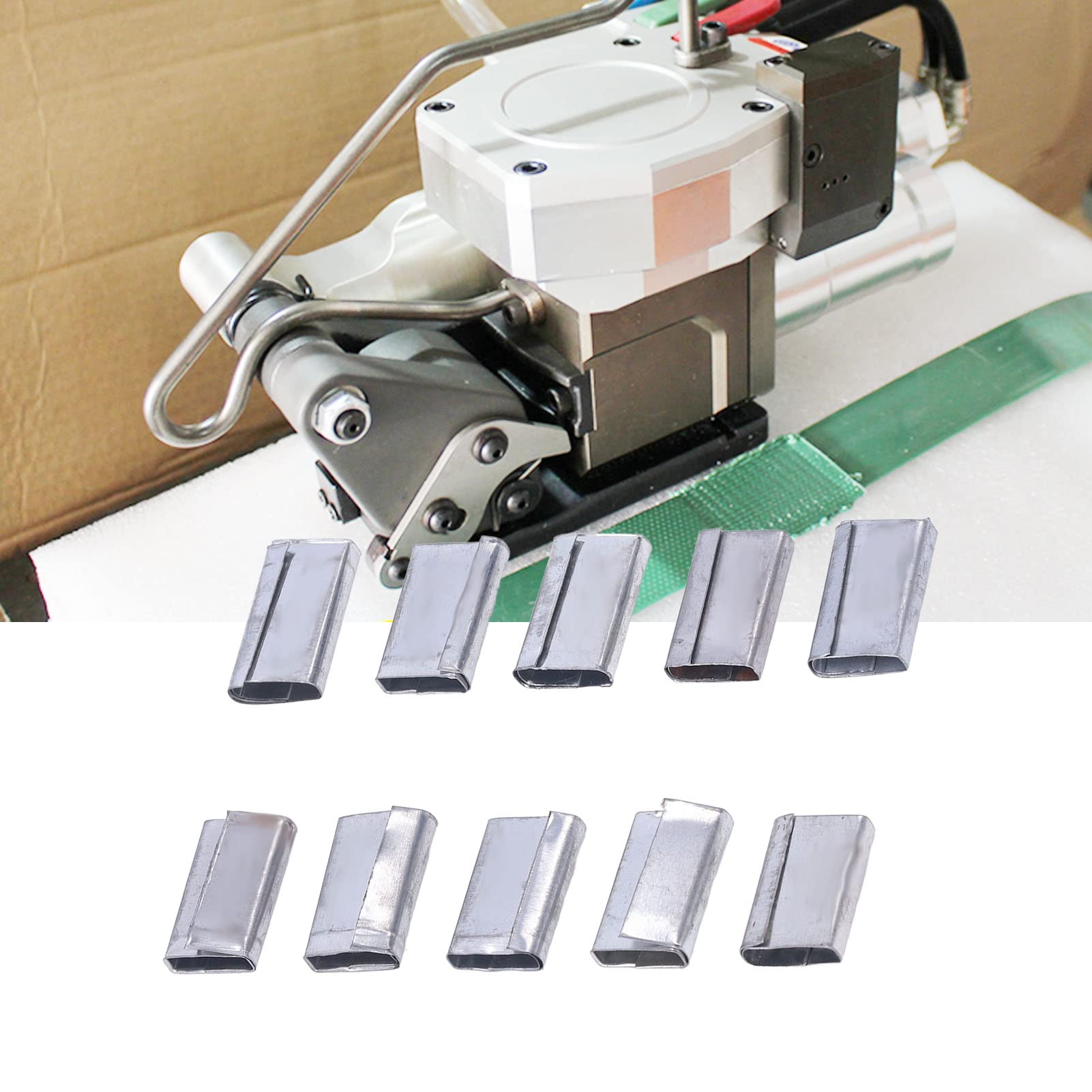 260 Pièces 1KG Fer Feuille Cerclage PP Ceinture Boucles D'emballage, capacité de Maintien Stable, pour 12-16mm PP Ceinture D'emballage