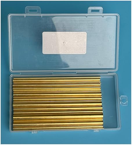 Miniatura 10 de Coolneon Varillas de latón de 316 x 12 pulgadas, 6 piezas, material de mango de cuchillo, pasadores de latón redondos para cuchillos, escalas de