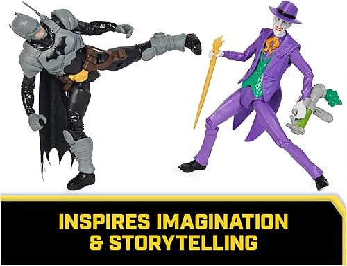 Miniatura 6 de DC Comics, Batman Adventures, Juego de figuras de acción de Batman vs The Joker, 2 figuras, 12 accesorios de armadura, juguete de superhéroe de 12