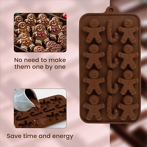 Miniatura 5 de Molde de silicona para hornear de hombre de jengibre para el día de San Valentín, suministros de fiesta de boda, pasteles, pan, galletas, molinillo