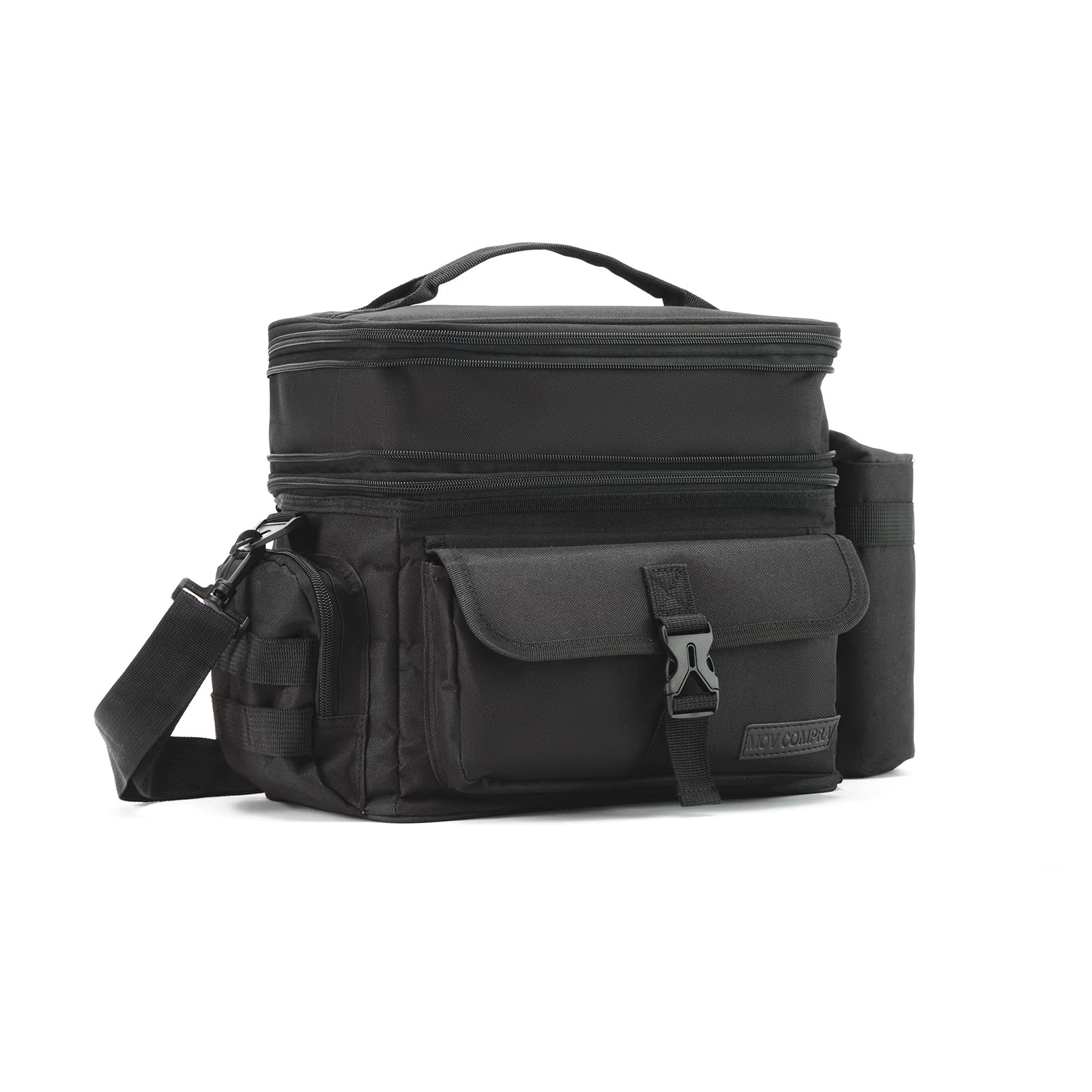 MOV COMPRA Lonchera táctica para hombre, expandible, doble cubierta, aislada, a prueba de fugas, gran capacidad, con bolsa para botella de agua Molle, para adultos, para trabajo, picnic, campamento