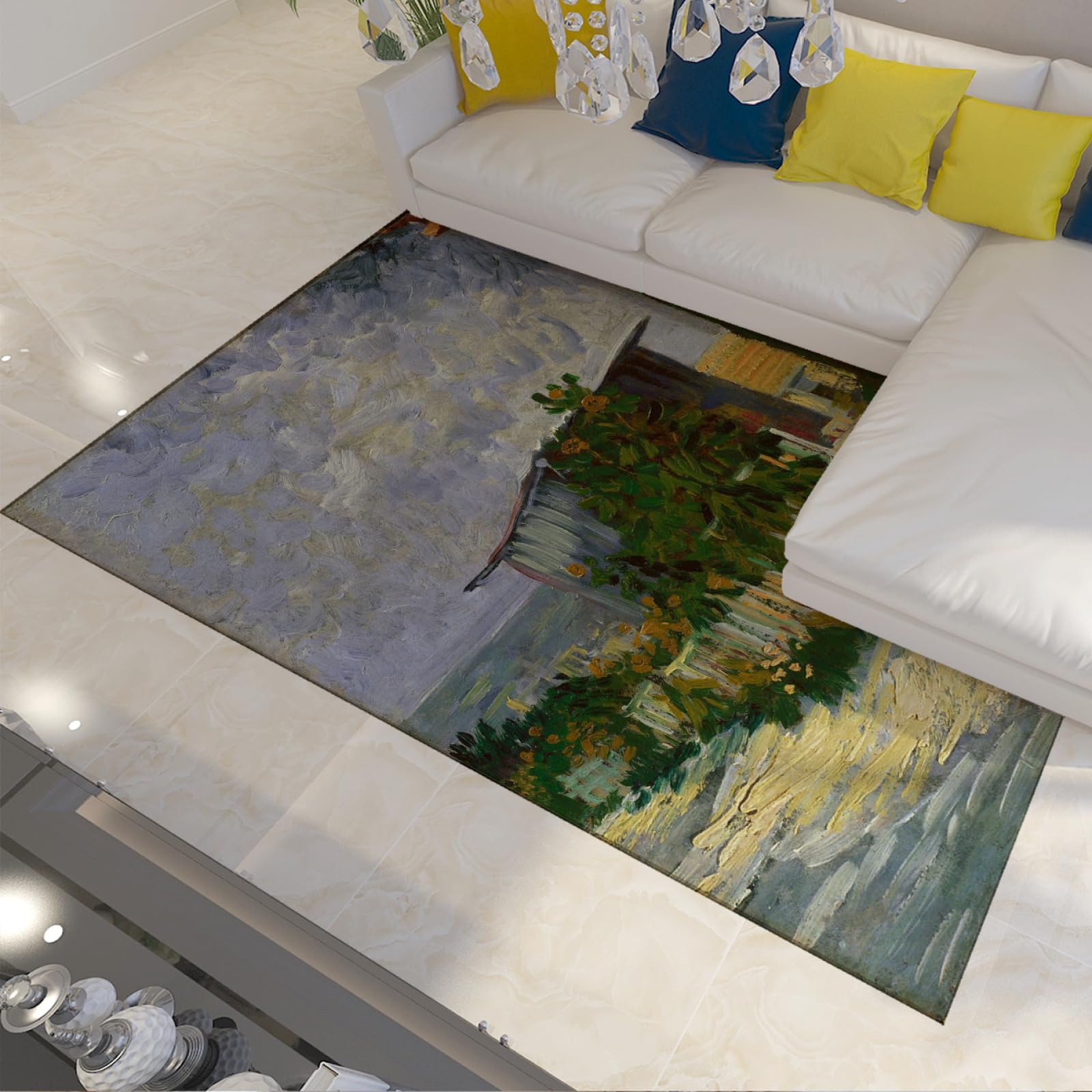 Tapis devant le canapé Abri sur Montmartre rustique 120x160cm