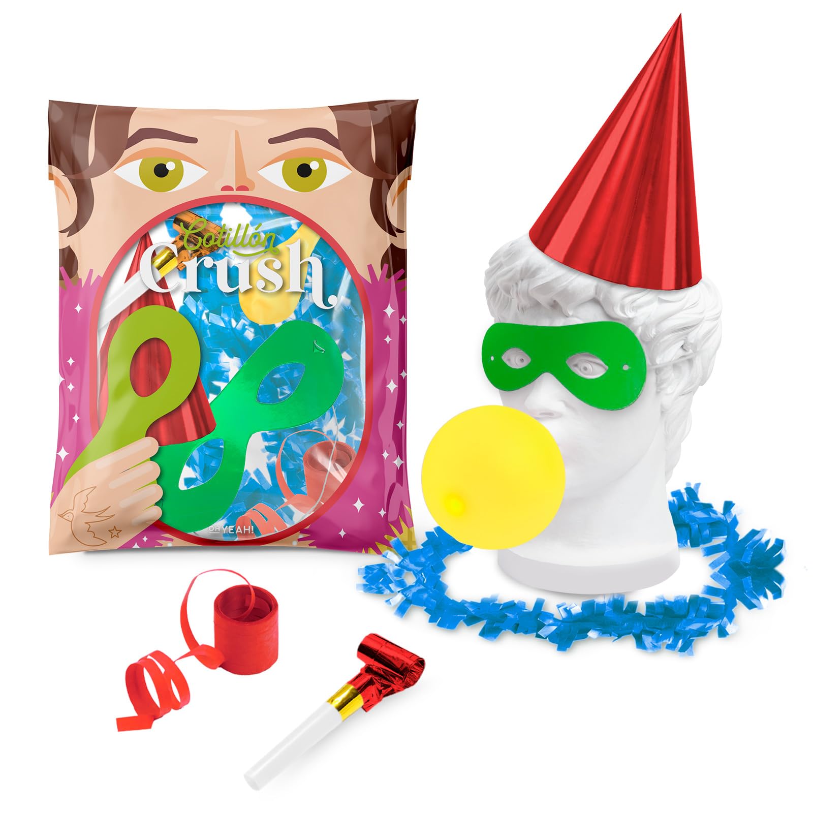 OH YEAH - 48 Sacchetti di Cotillon 6 Pezzi - Borsa Accessori Festa Crush Capodanno - Capodanno - Cotillon Fine Anno - Festa di fine anno - Decorazione Festa - Accessori Capodanno - DESIGN UNICO