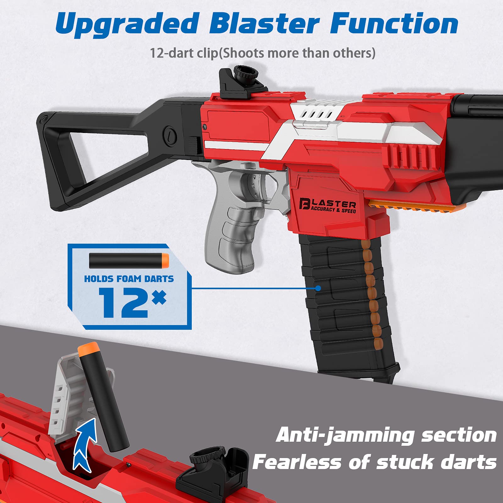 Buy Automatic Machine Toy Gun for NerfGuns Foam Blasters Toys for 6