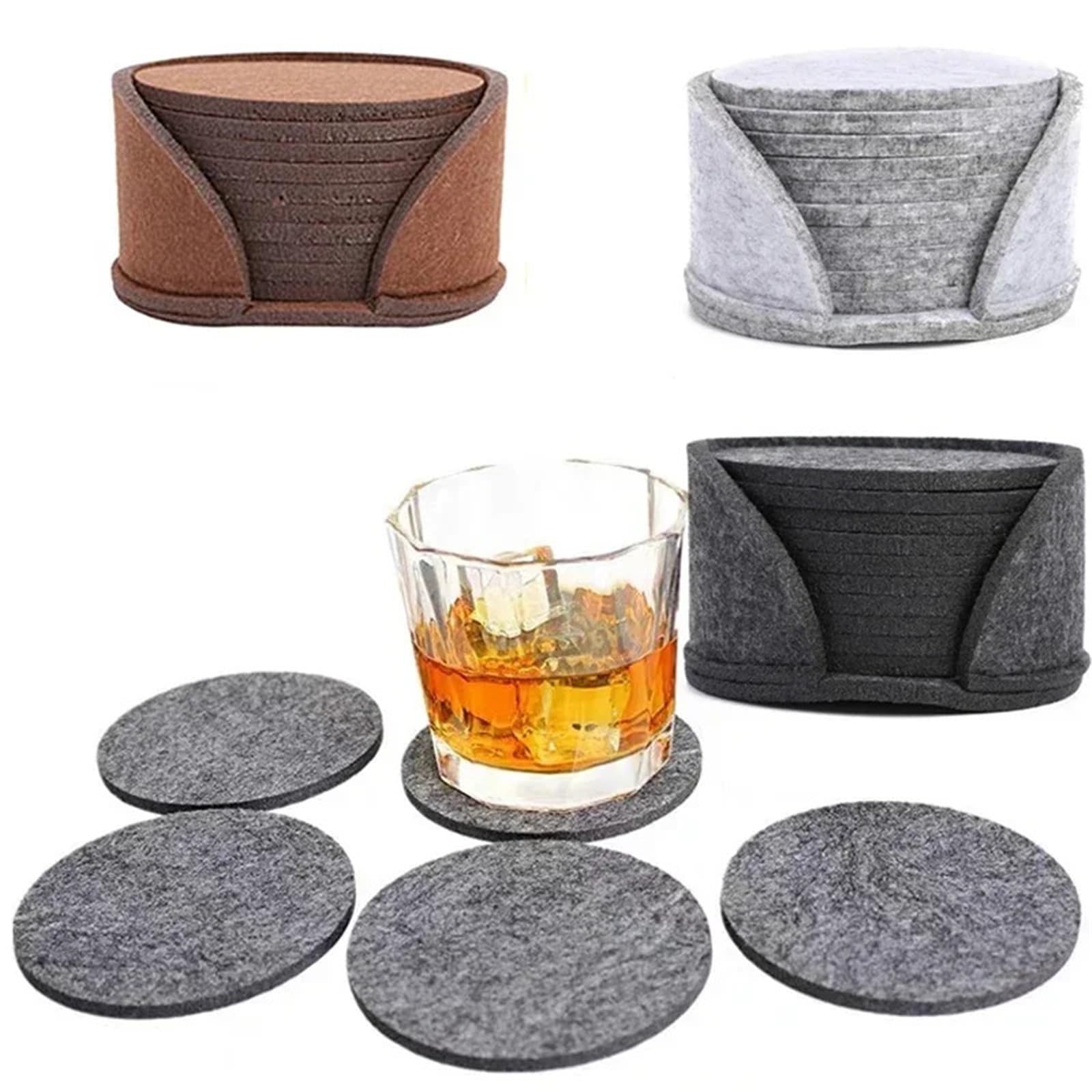 Dessous de Verre Rond en Feutre