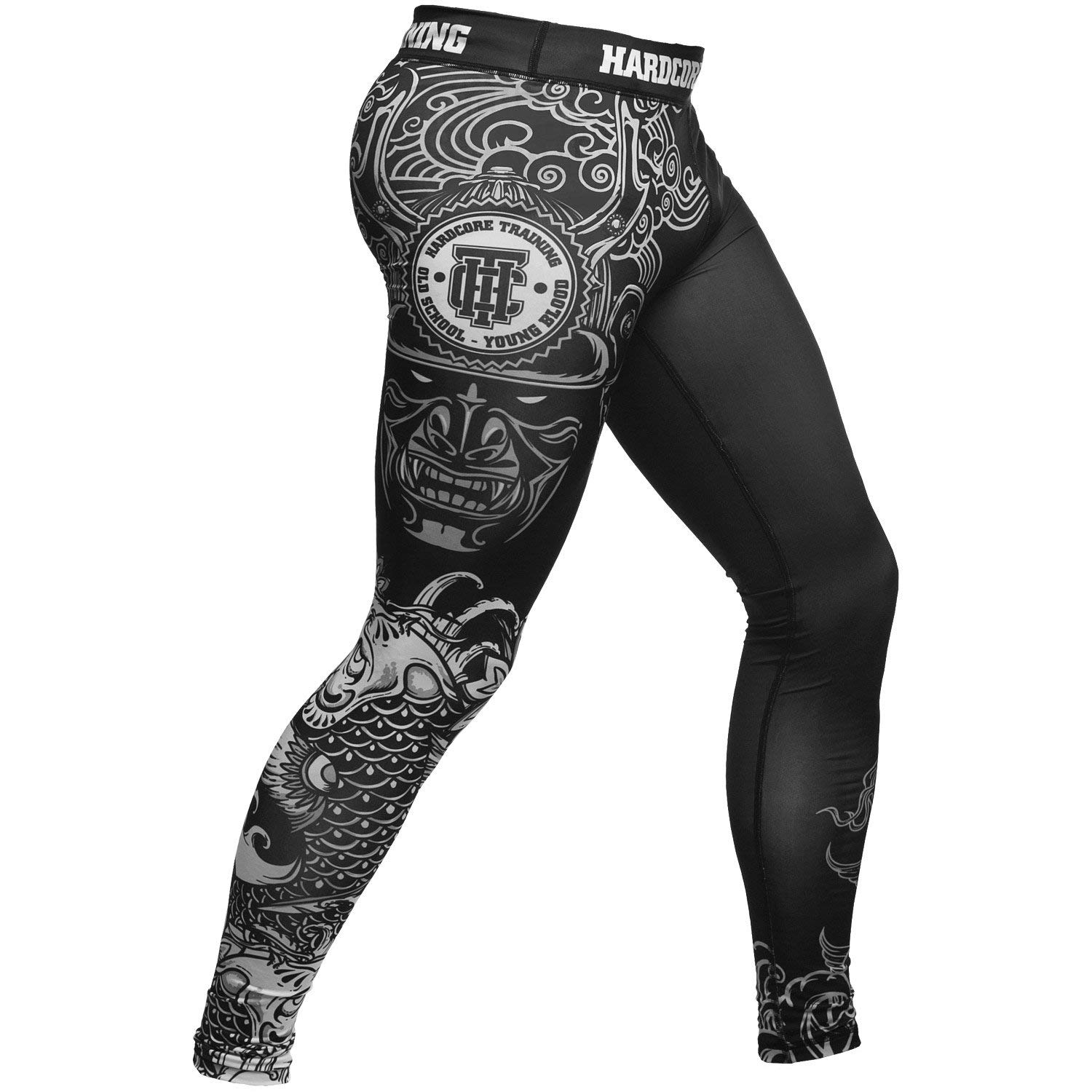 Hardcore Training Compression Pants Men Pantaloni a Compressione Uomo Leggings Yoga Fitness Palestra MMA BJJ Boxe Grappling No Gi | Pantaloni Sportivi, Fitness, BJJ, Kick Boxing, Lunghi, Allenamento, Pugilato, Combattimento, Estivi