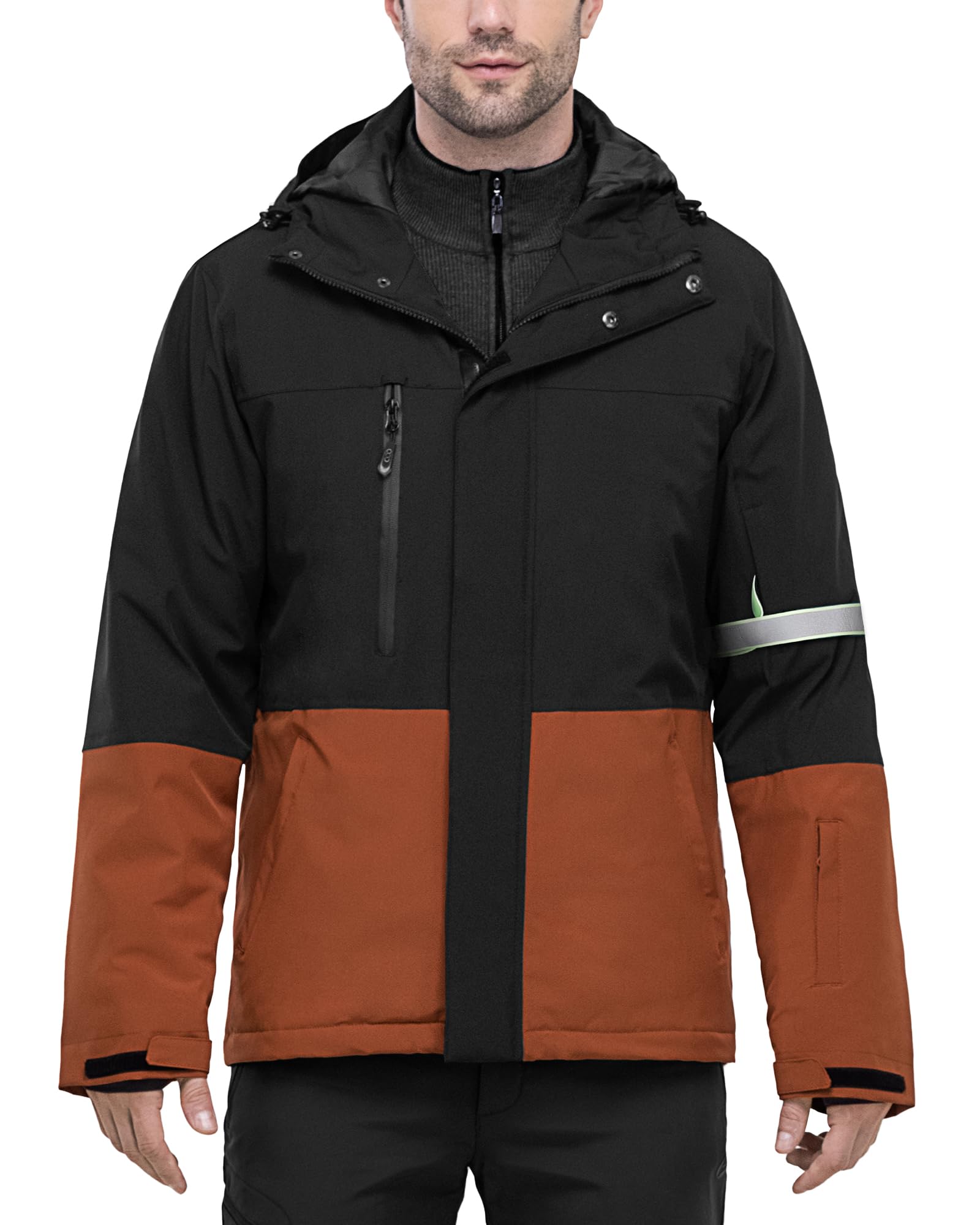 33,000ft Męska kurtka narciarska, wodoszczelna, wiatroszczelna, ciepła kurtka outdoorowa, kurtka funkcyjna, oddychająca kurtka snowboardowa, softshell, z kapturem