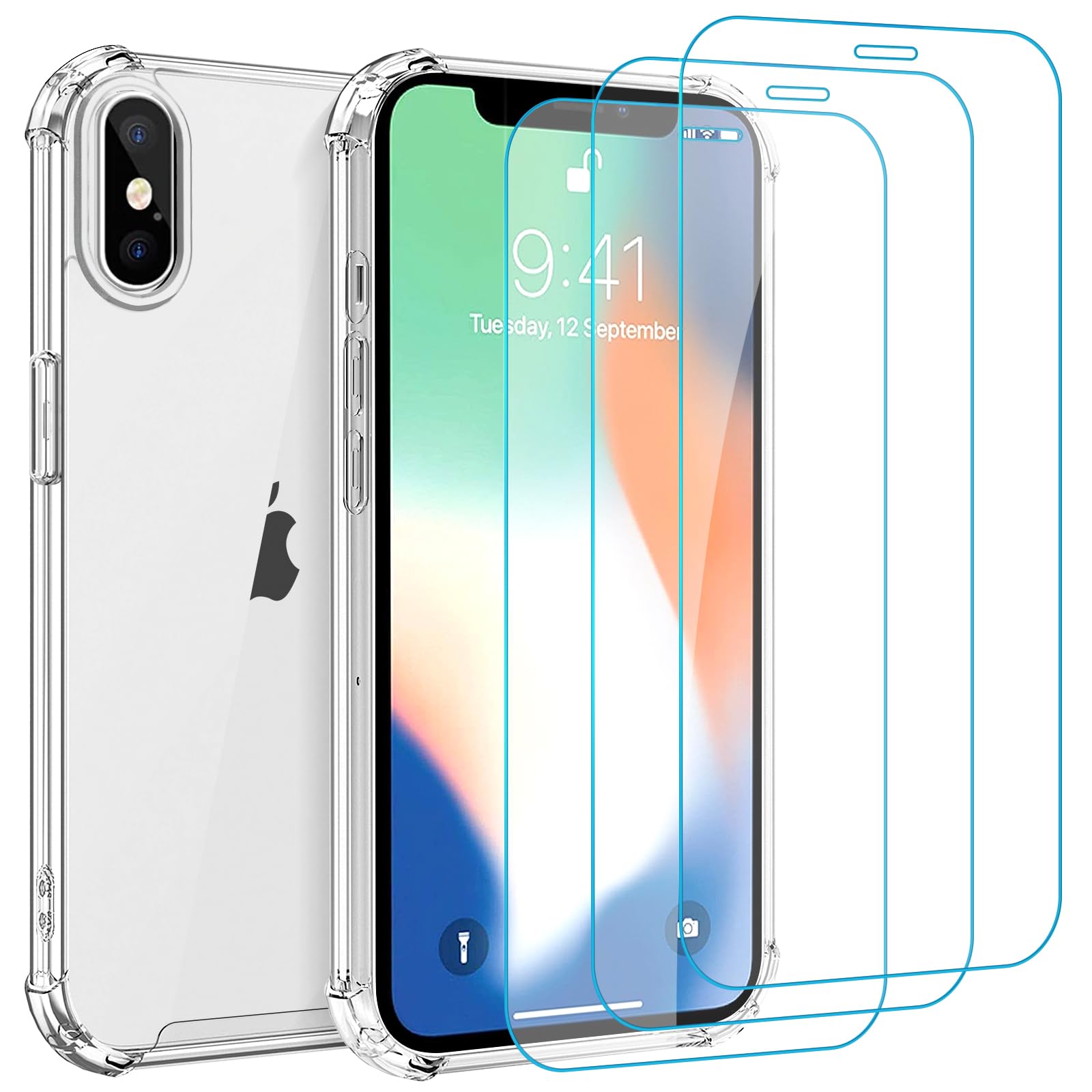 Custodia Morbida In TPU Per IPhone XR (6,1'') Con Pellicola In Vetro Temperato Inclusa - Leggera E Antiurto