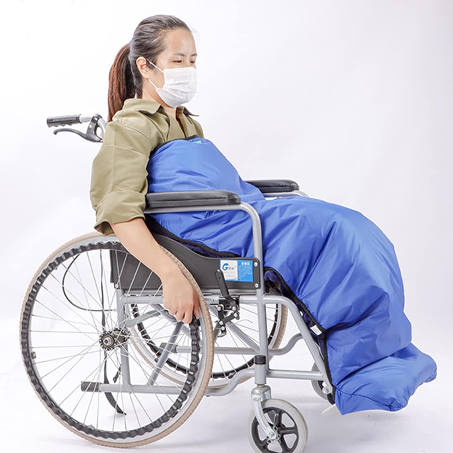 Manta para Silla de Ruedas, Impermeable, acogedora, para Invierno, para piernas, pies y Espalda, para Adultos y Pacientes Mayores, M