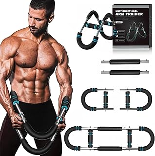 【新昇級版モデル 】筋トレ アームバー エキスパンダー 大胸筋トレーニング器具 握力 リスト アームレスリング器具 筋トレグッズ 腕強化 上半身の筋トレ器具 大胸筋 調節可能バネフィットネス 腹筋 上腕二頭筋 広背筋 筋トレ 27-68kg調整可能 上級者向け