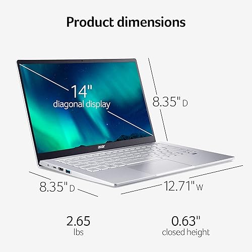 Miniatura 9 de Acer Swift 3 SF314-43-R6NE - Laptop con procesador AMD Ryzen 7 5700U de 14 pulgadas, pantalla FHD IPS de 14 pulgadas, gráficos Radeon, LPDDR4X de 16
