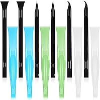 Vista 10 de Honoson Herramienta raspadora de plástico antiarañazos, herramienta de limpieza de plástico de fibra de carbono, raspador rígido en forma de Blanco