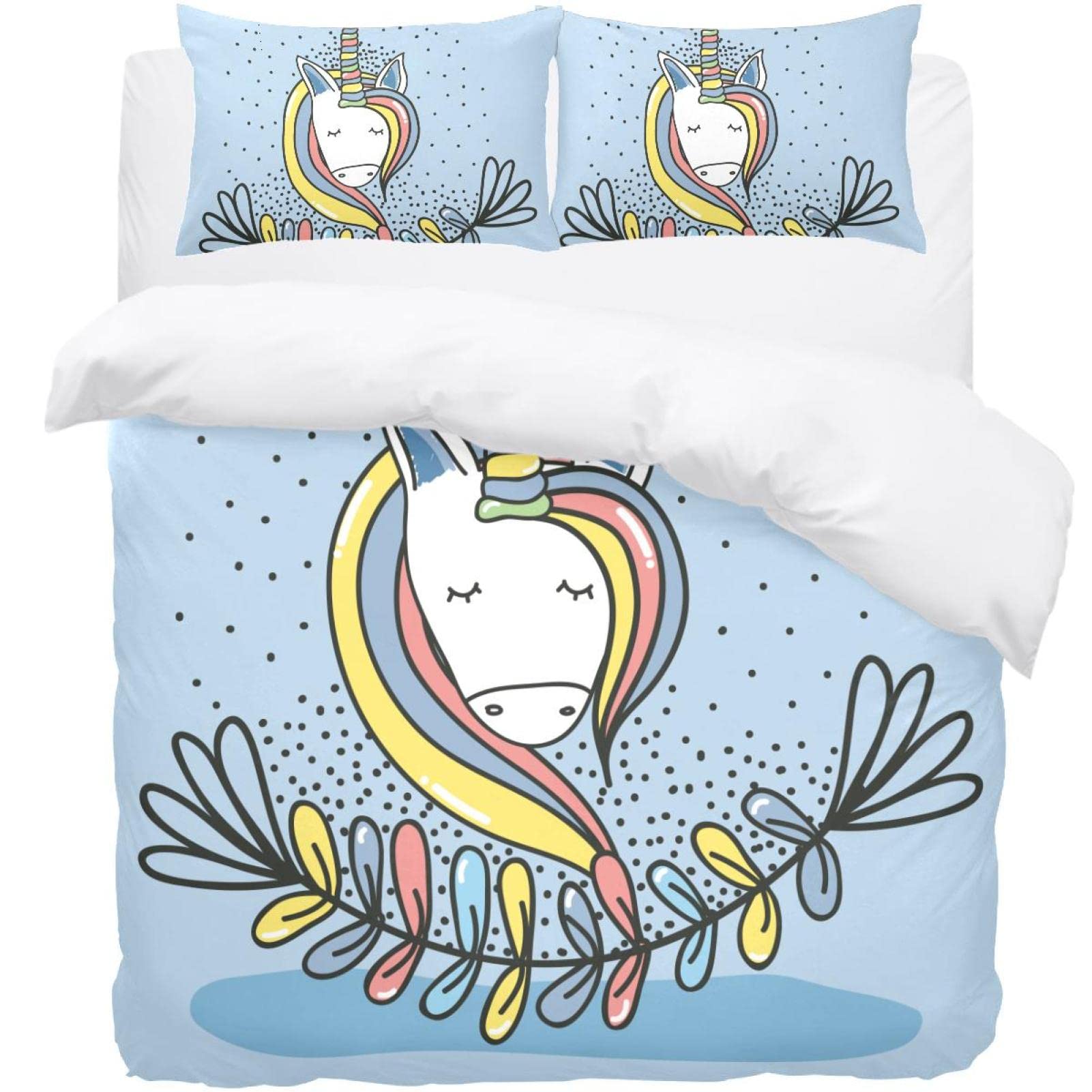 Housse de couette licorne florale pour créer un cocon magique dans la chambre enfant