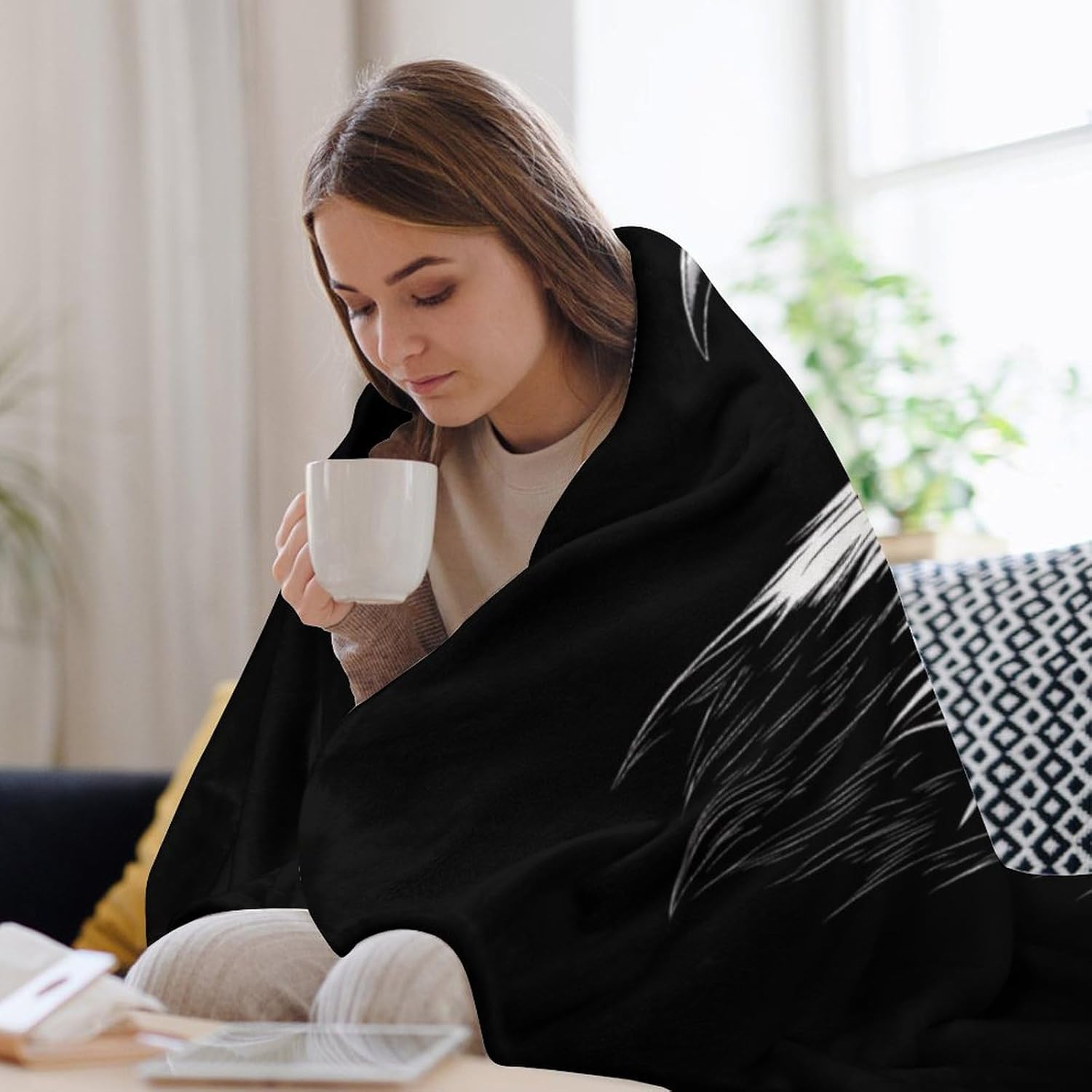 Animal Eagles Printed Throw Blanket Cozy Flannel Blankets Lightweight for Couch Sofa Bed Decor