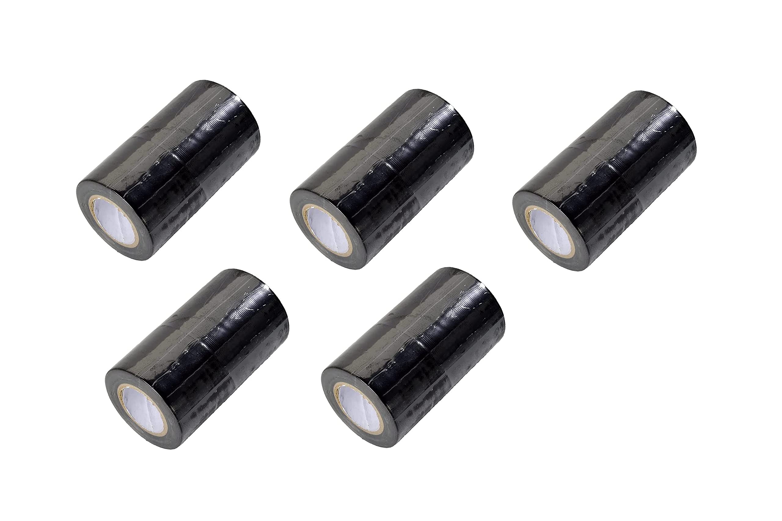 AGRI plus 5 Rollen Silofolienklebeband/Reparaturklebeband - Zum Abdichten von Löchern und Risse - 100 mm Breite - 10 m Länge - Schwarz