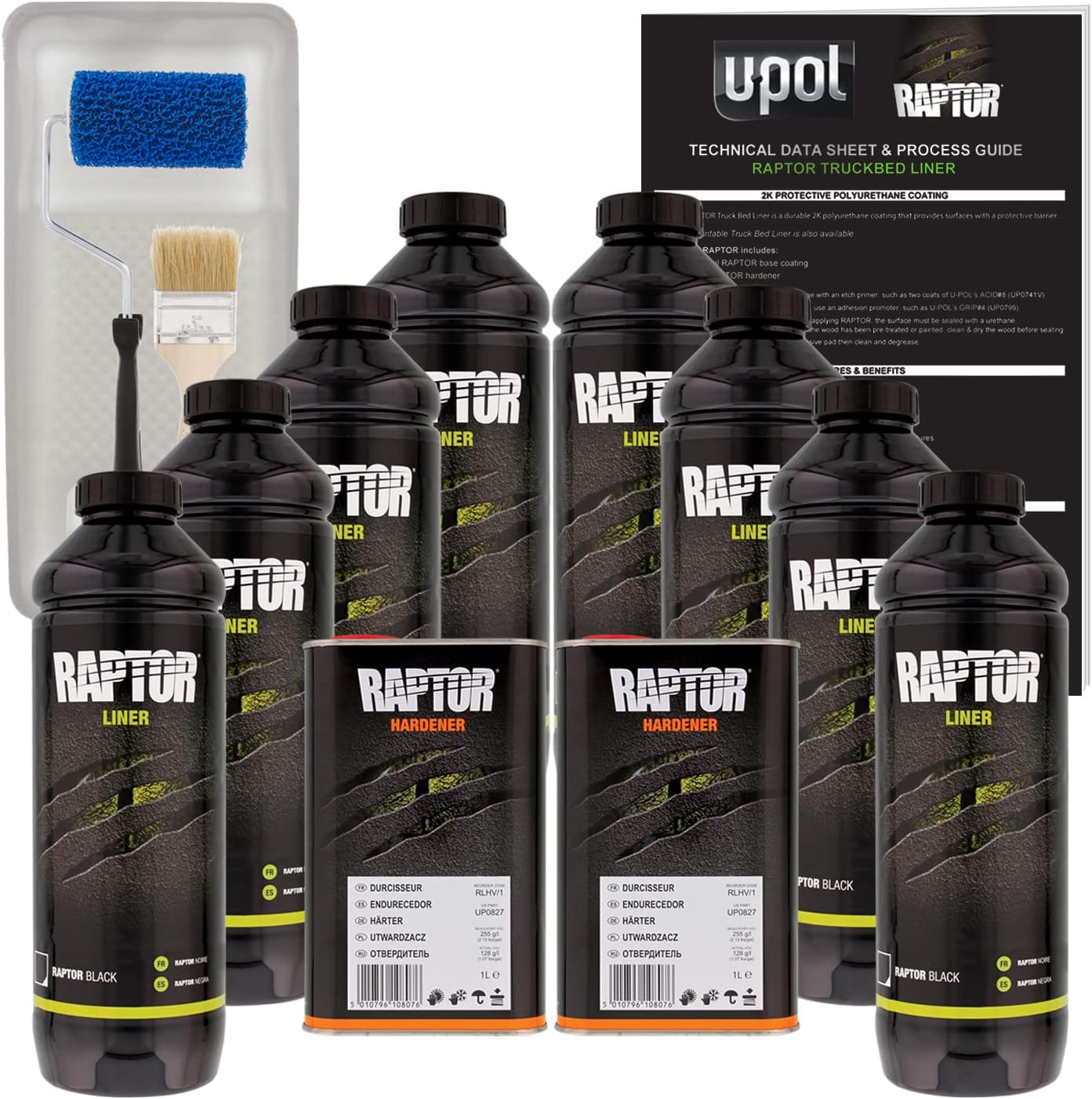 UPOL Raptor Black Urethane SprayOn Truck Bed Liner Kit