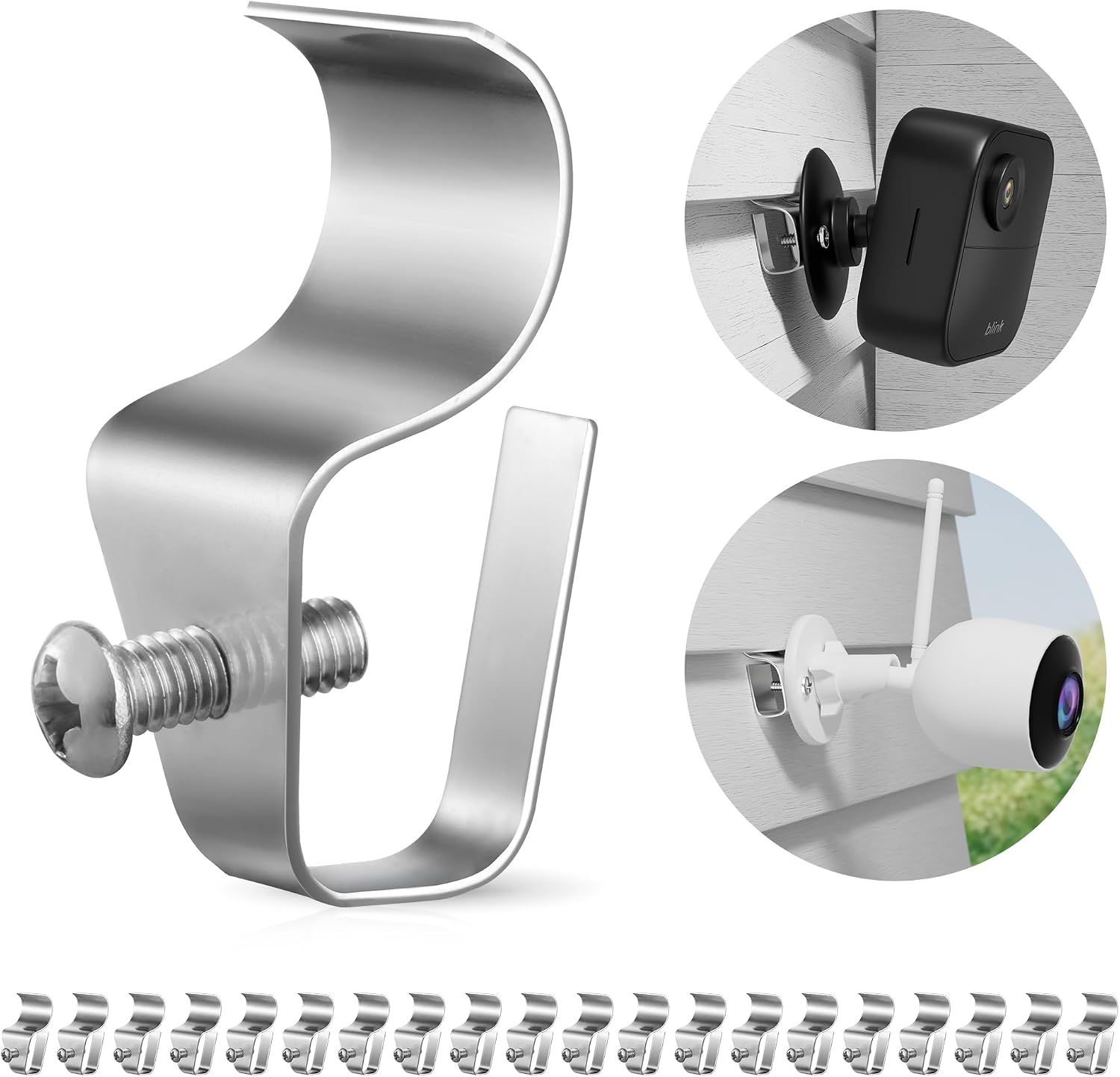 HUXOR 20 Pack Vinyl Siding Clips Hooks, No-Hole Needed Hooks for ...