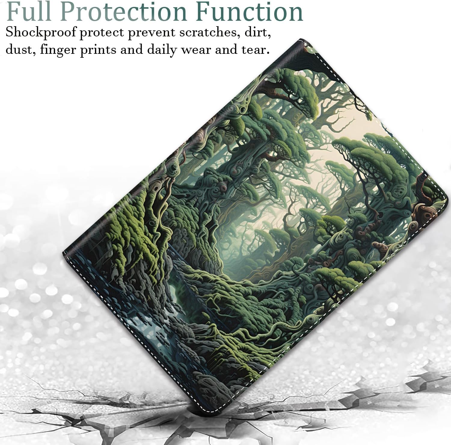 Case for iPad (A16) 11th Generation 11" (2025) / iPad 10th Generation 10.9" (2022), Adjustable Folding Stand and Automatic Wake/Sleep, Shock-Proof Protective Case, Disguised Forest image 5