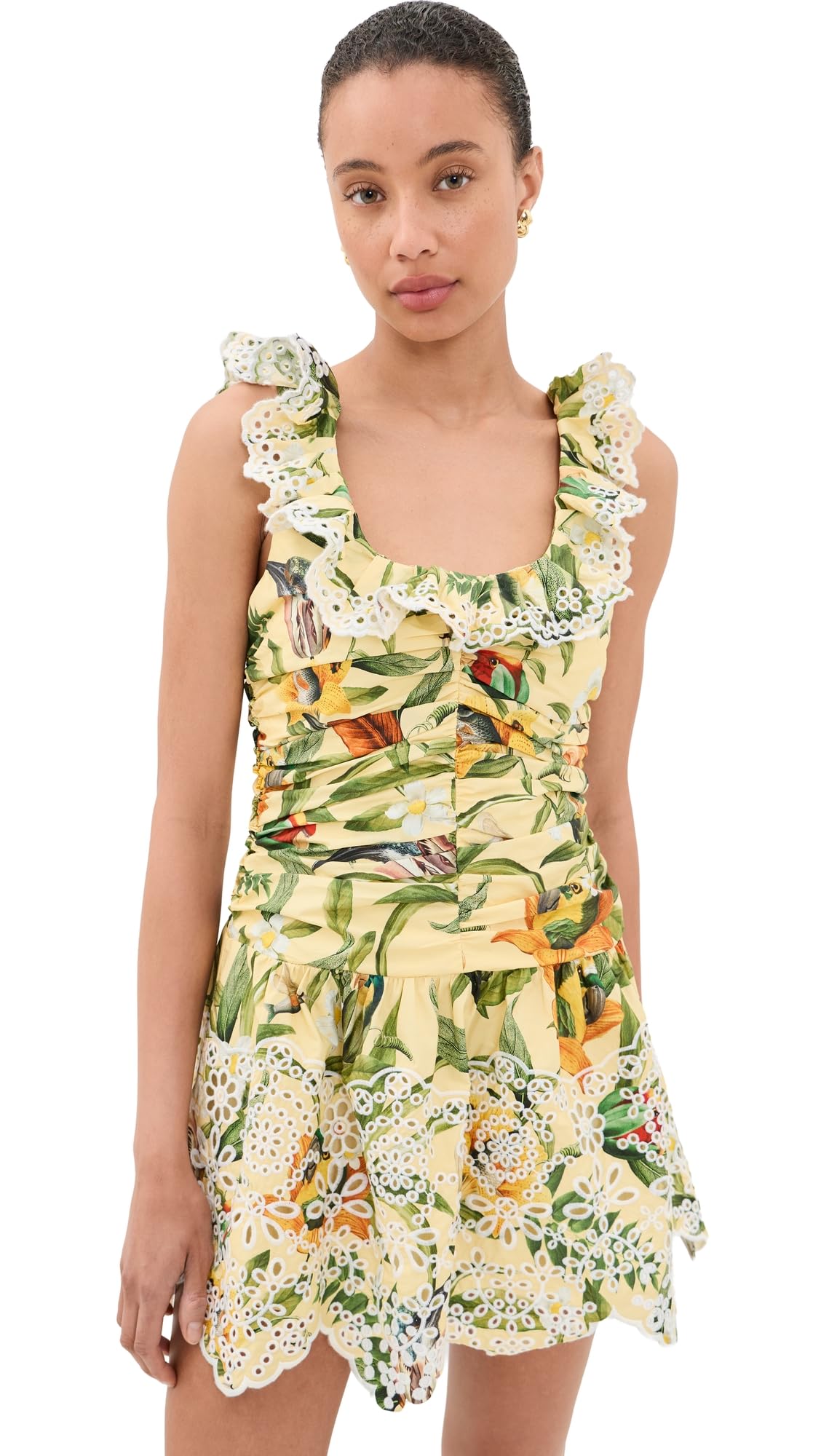 Women's Brasil Collage Soft Yellow Mini Dress