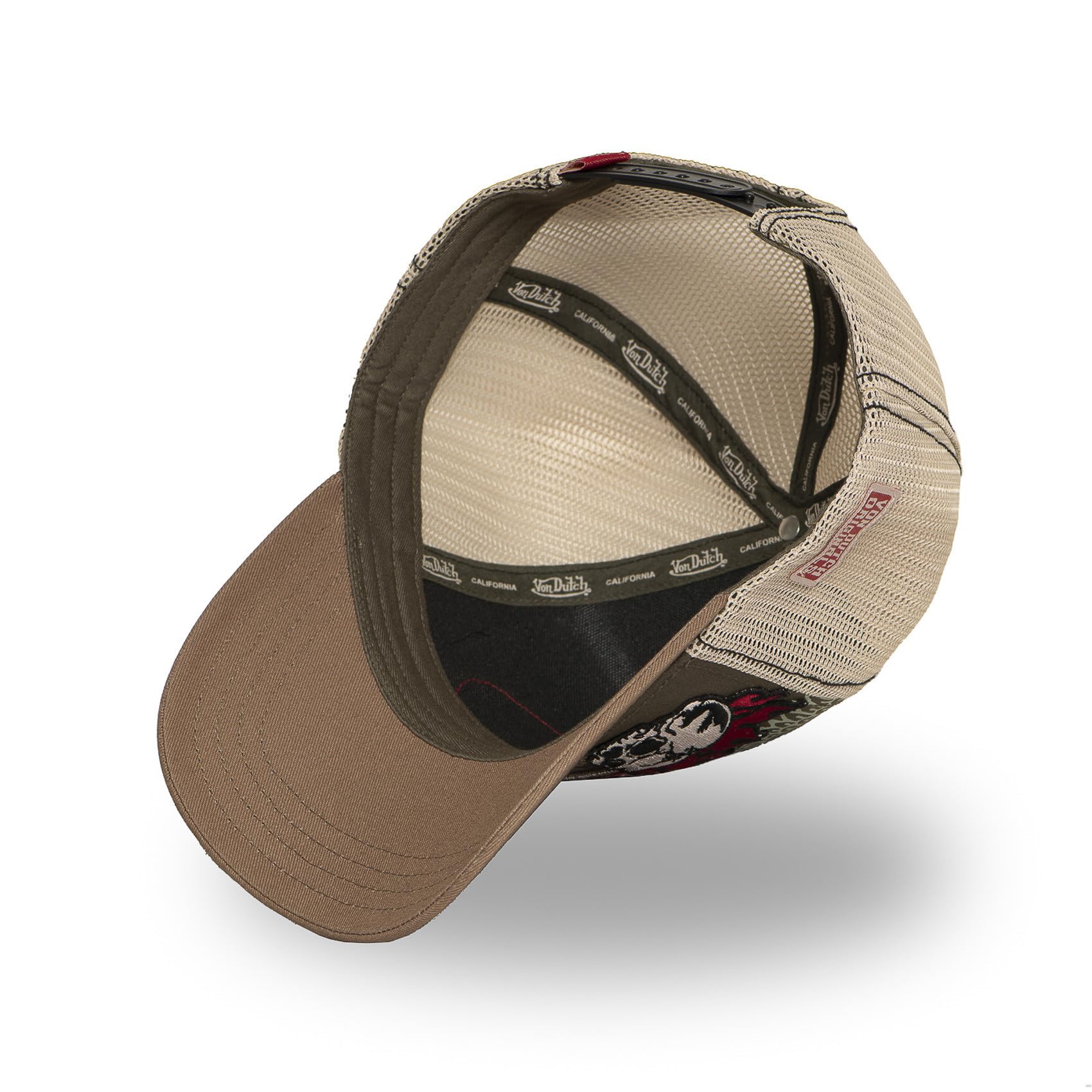 Von Dutch Casquette Homme & Femme, Trucker Patches, Kaki 12