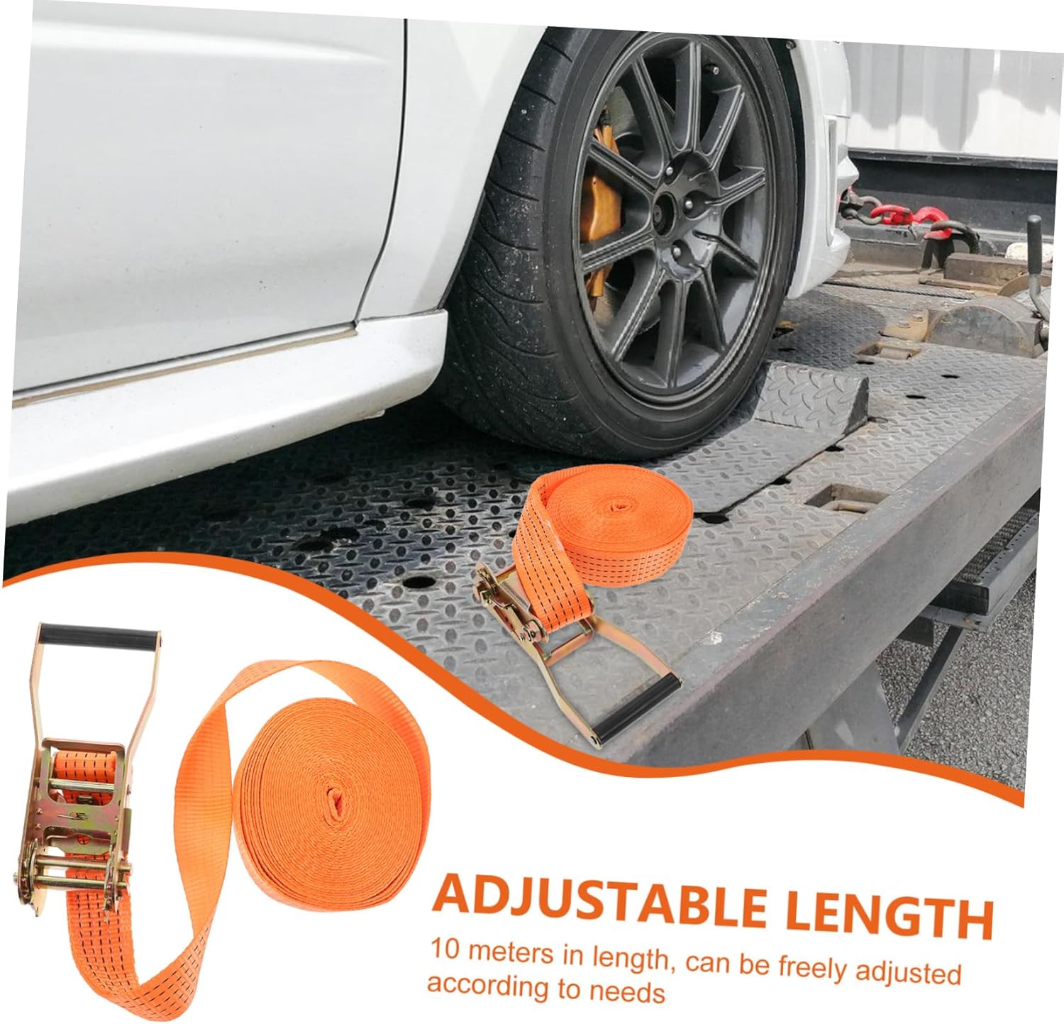BESTOYARD Heavy Duty Ratchet Tie Down Strap Multi-Function Cargo Strap for Trucks Cars and Utvs Capacity and Versatile for Securing Items