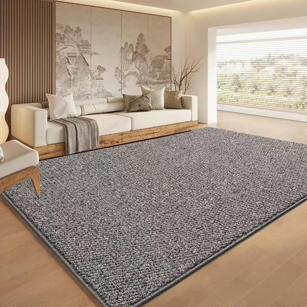 Tapis sécurité enfant antidérapant gris 150x200 cm aspect jute sans glisser
