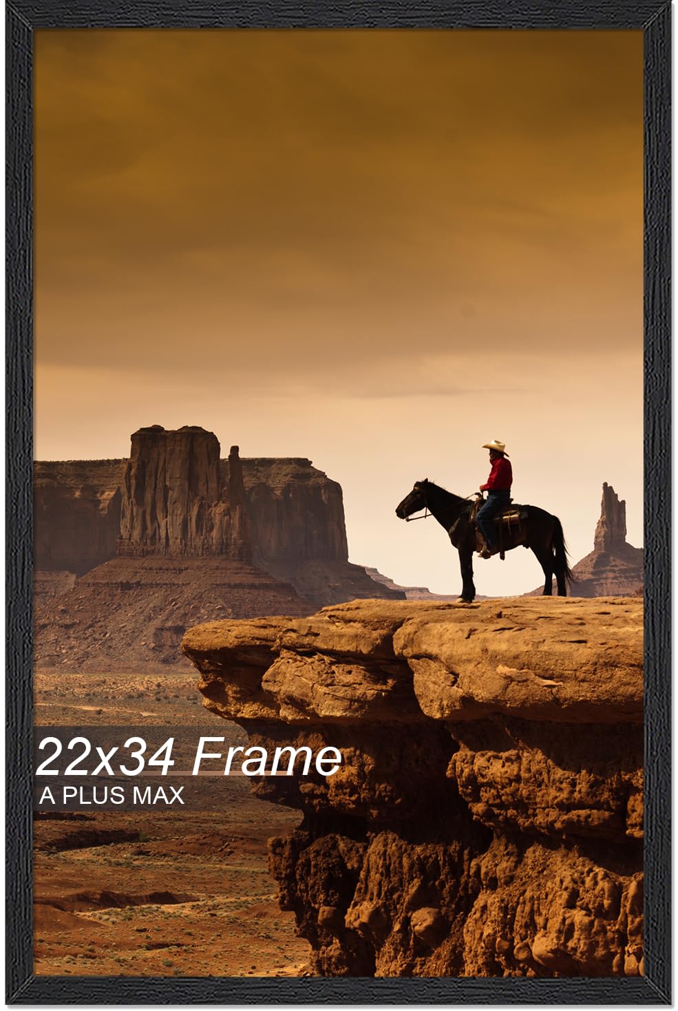Amazon.com - A PLUS MAX 22x34 Picture Frame, Black Engineered Wood
