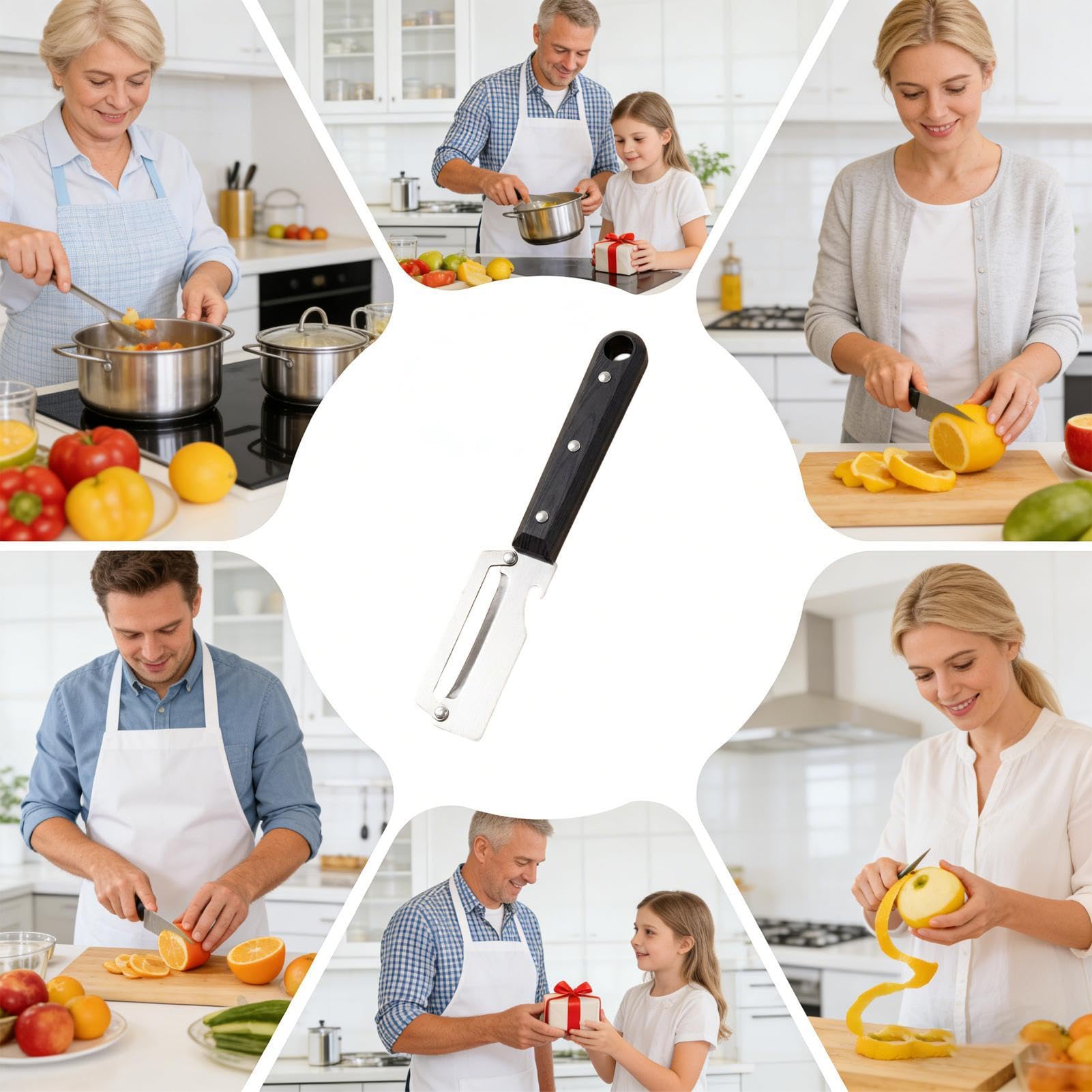 Éplucheurs Pour Cuisine Poignée Antidérapante Antirouille Épluchage