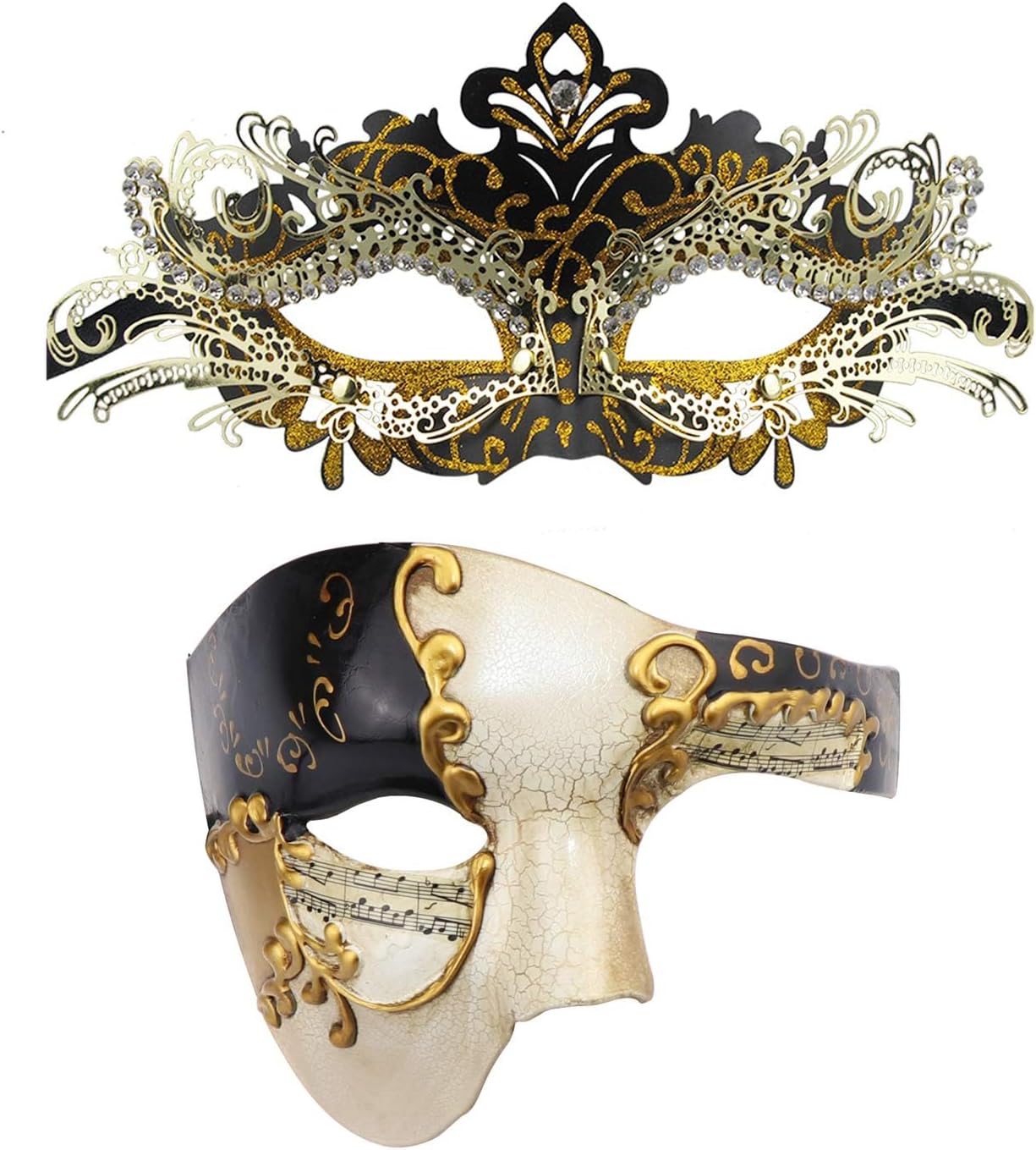 Coddsmz Couples Masquerade Mardi Gras Christmas Venetian Cosplay Costume Halloween Party Mask Set