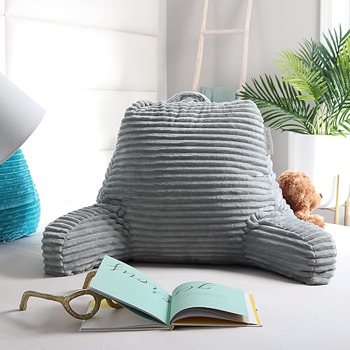 Miniatura 5 de Clara Clark Almohada de lectura para cama para adultos, almohada de espalda para sentarse en la cama, almohadas de cama estándar de felpa para