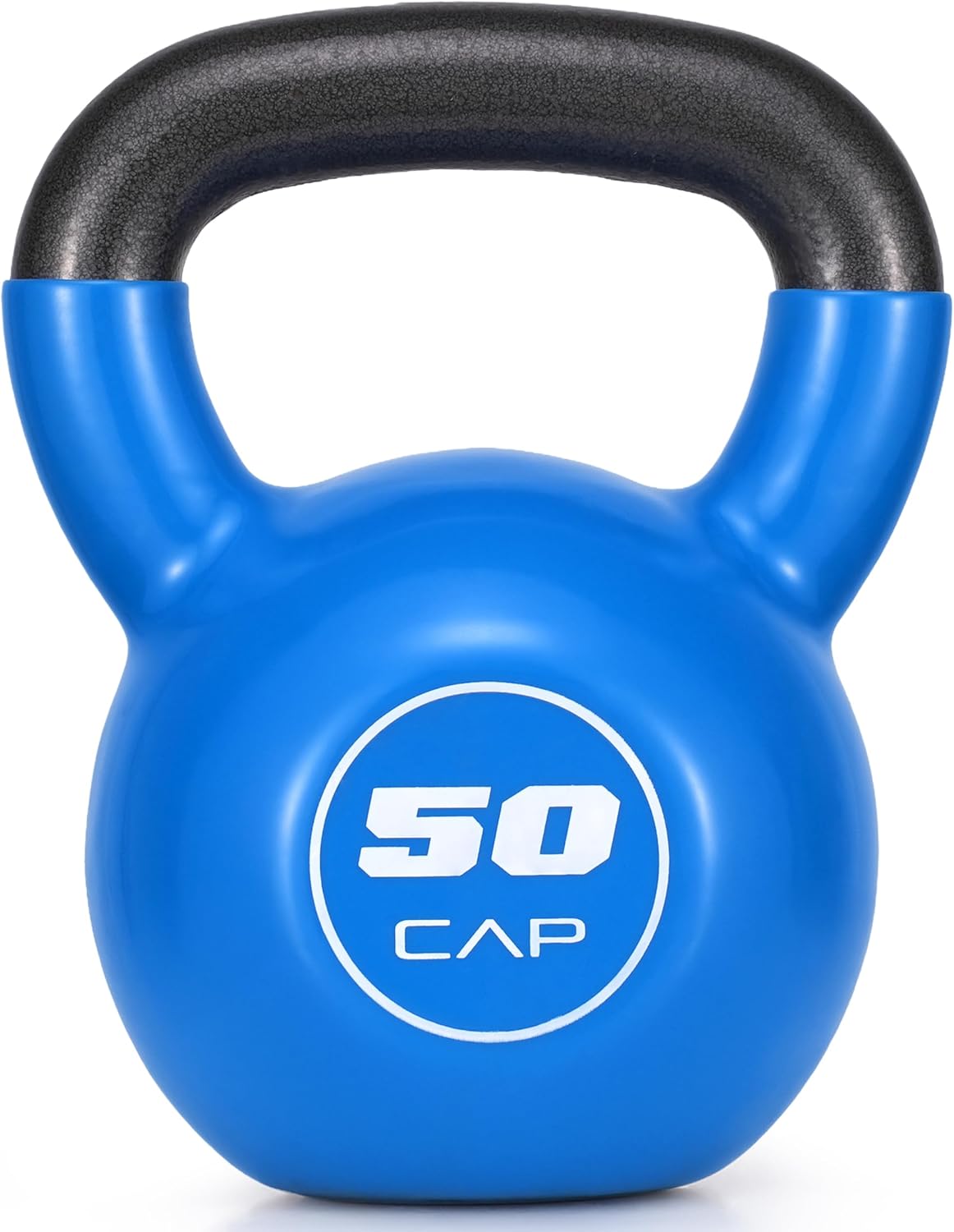 Vinyl Coated Cast Iron Kettlebell, 10-50 LB Home Gym Weight