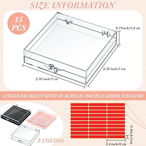 Miniatura 8 de 15 cajas de uñas a presión, vitrina de exhibición de uñas, 30 piezas de cinta adhesiva de doble cara, embalaje de uñas, contenedor de uñas