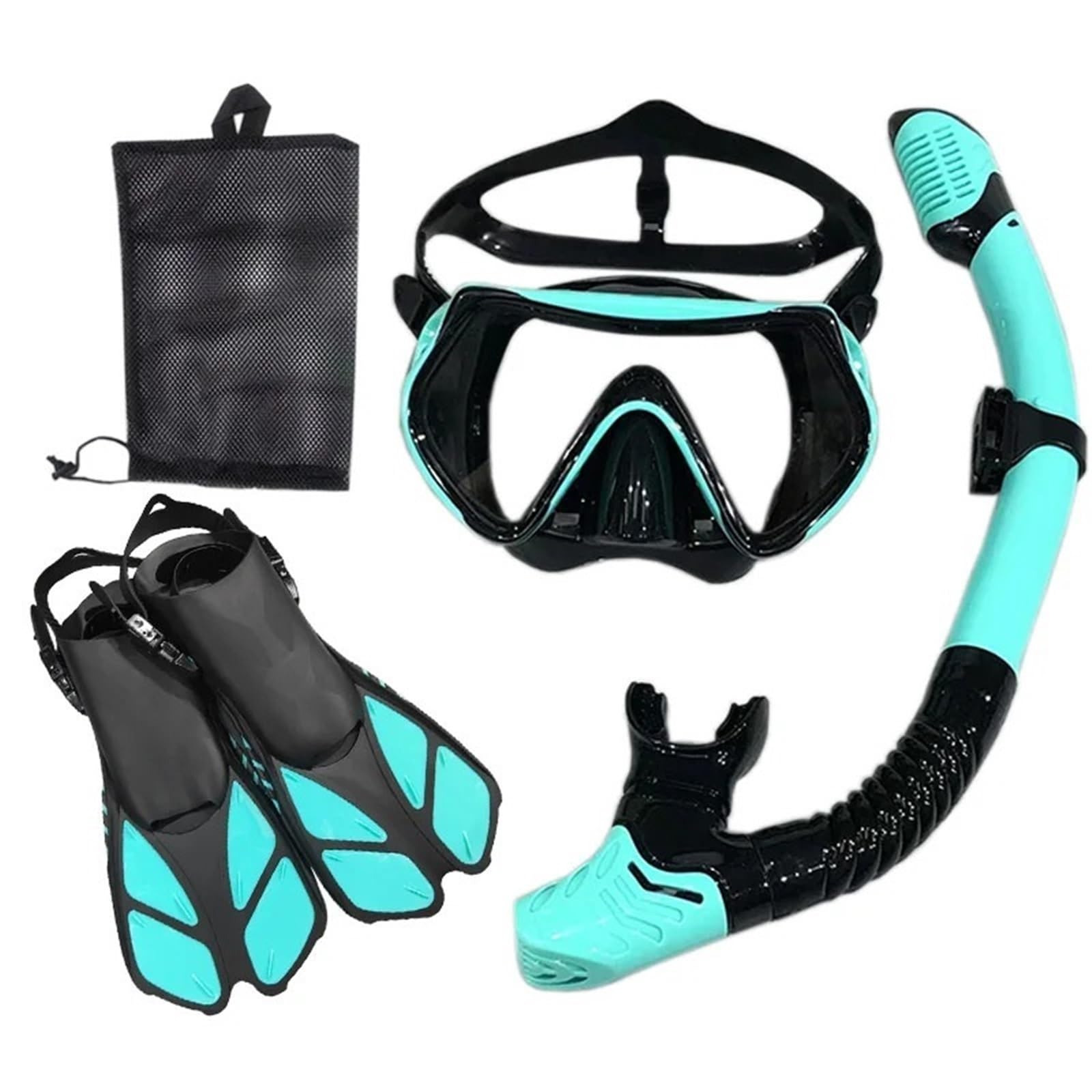 Buceo Máscara de Snorkel Máscara de Buceo y Gafas de Buceo con Tubo de respiración, Conjunto de Tubo de natación para Adultos Unisex